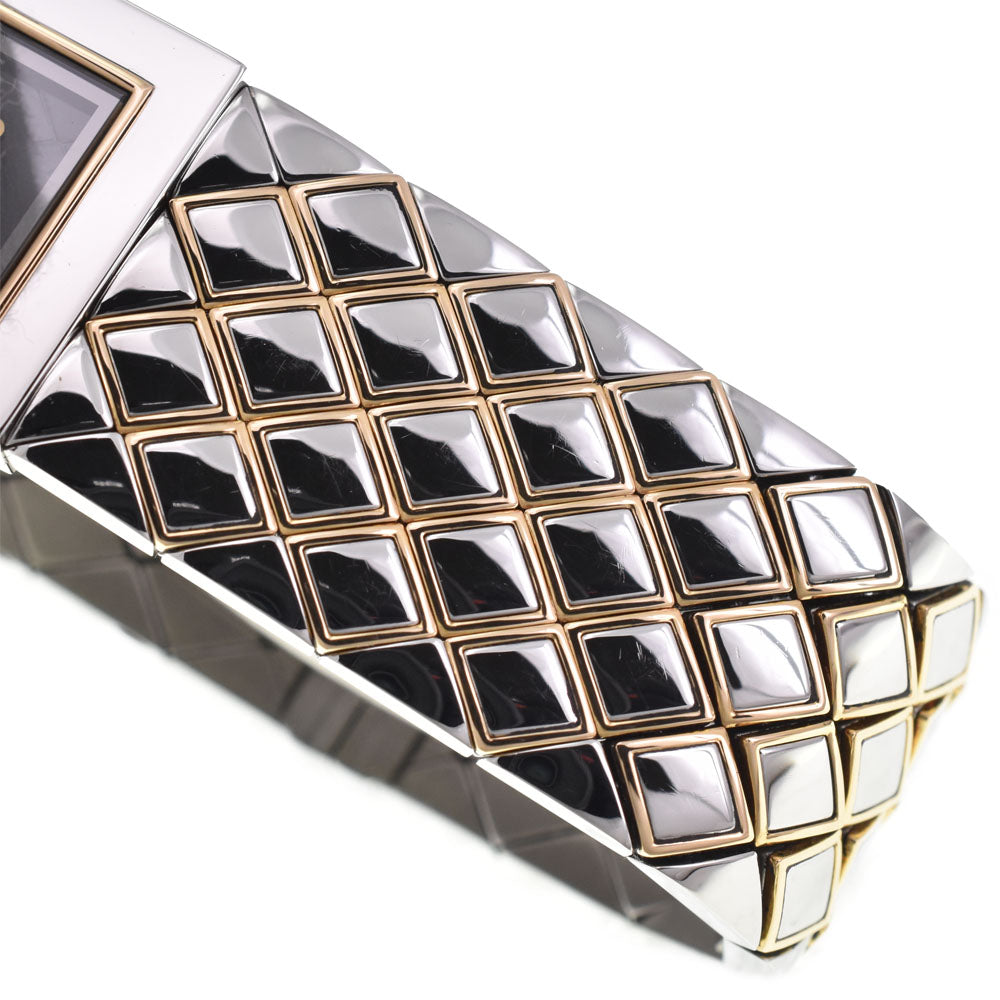 CHANEL Matrasse H0475 Stainless Steel/Gold Plated black Dial Quartz Ladies
 Watch D#146744