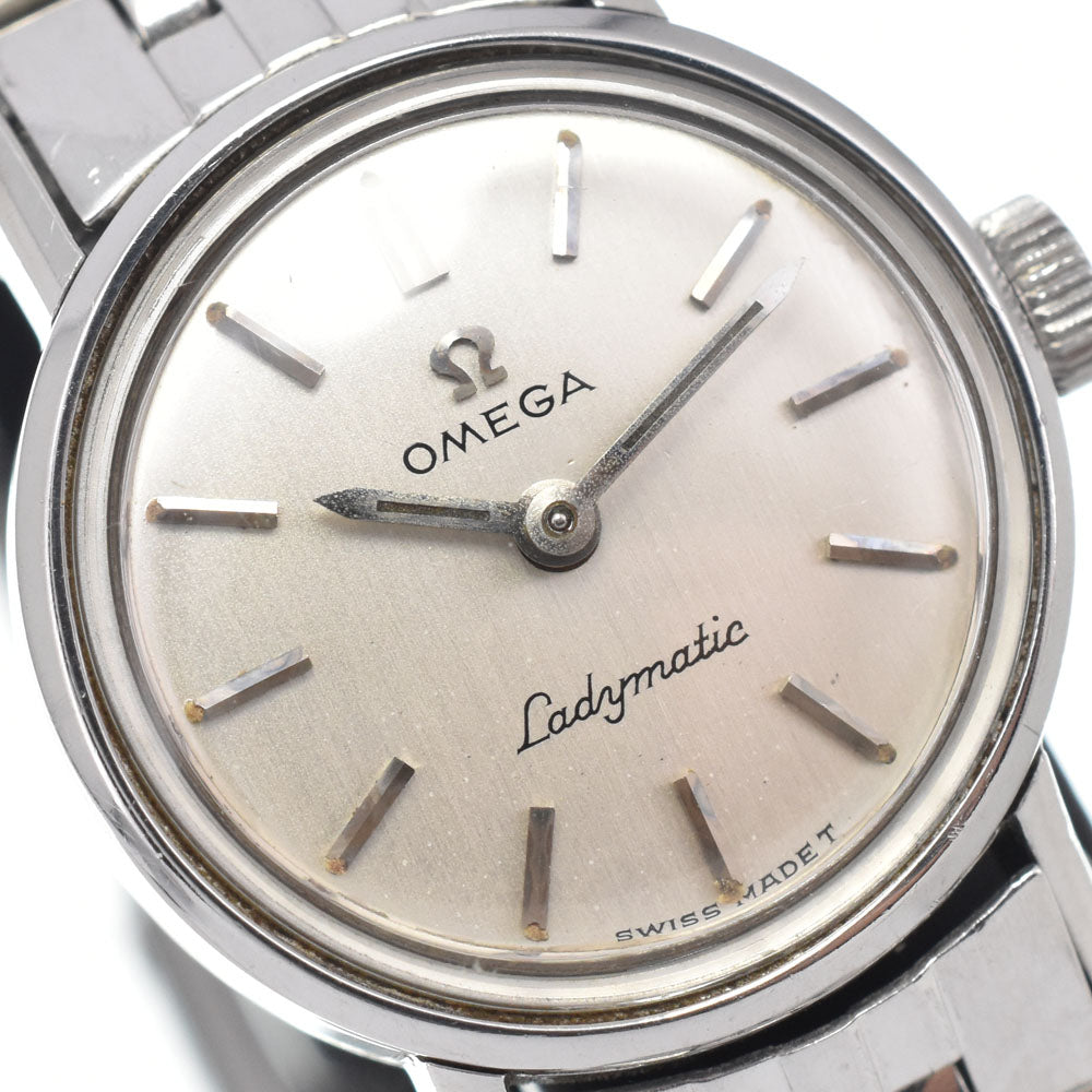 OMEGA De Ville Ladymatic 555.003 vintage Cal.661 Silver Dial Automatic Ladies
 Watch C#146754