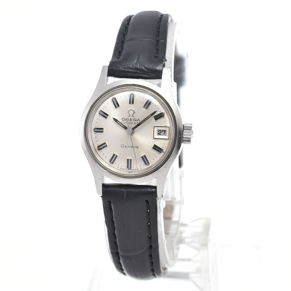 OMEGA Geneva 566.021 vintage Date Cal.681 Silver Dial Automatic Ladies
 Watch C#146755