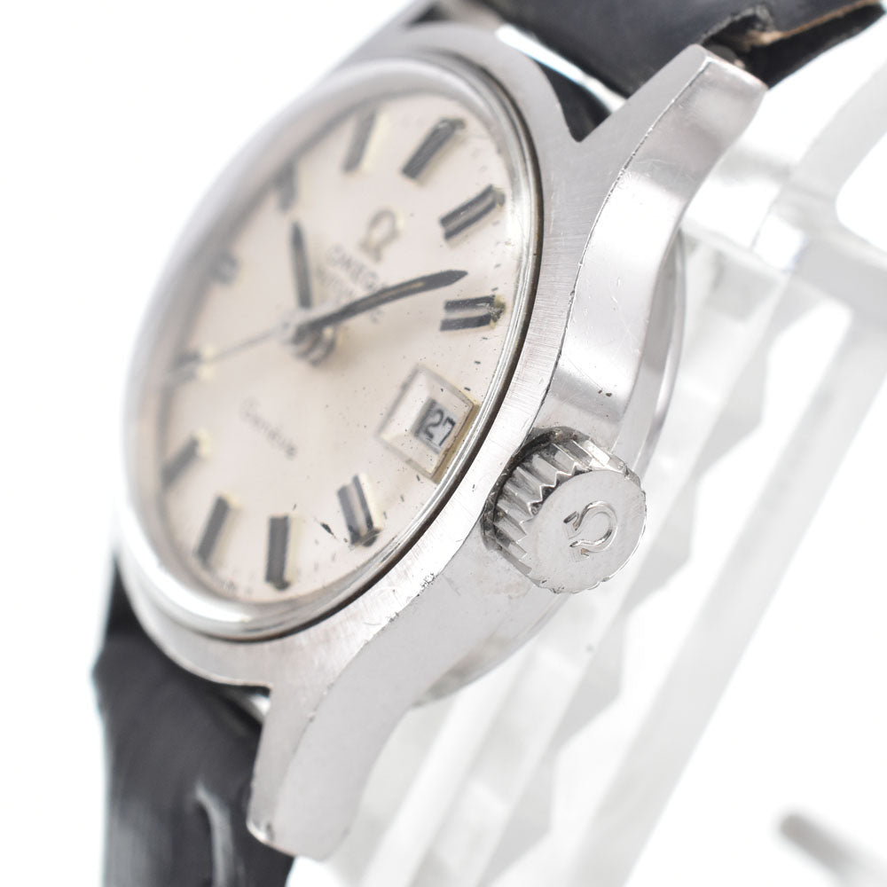 OMEGA Geneva 566.021 vintage Date Cal.681 Silver Dial Automatic Ladies
 Watch C#146755