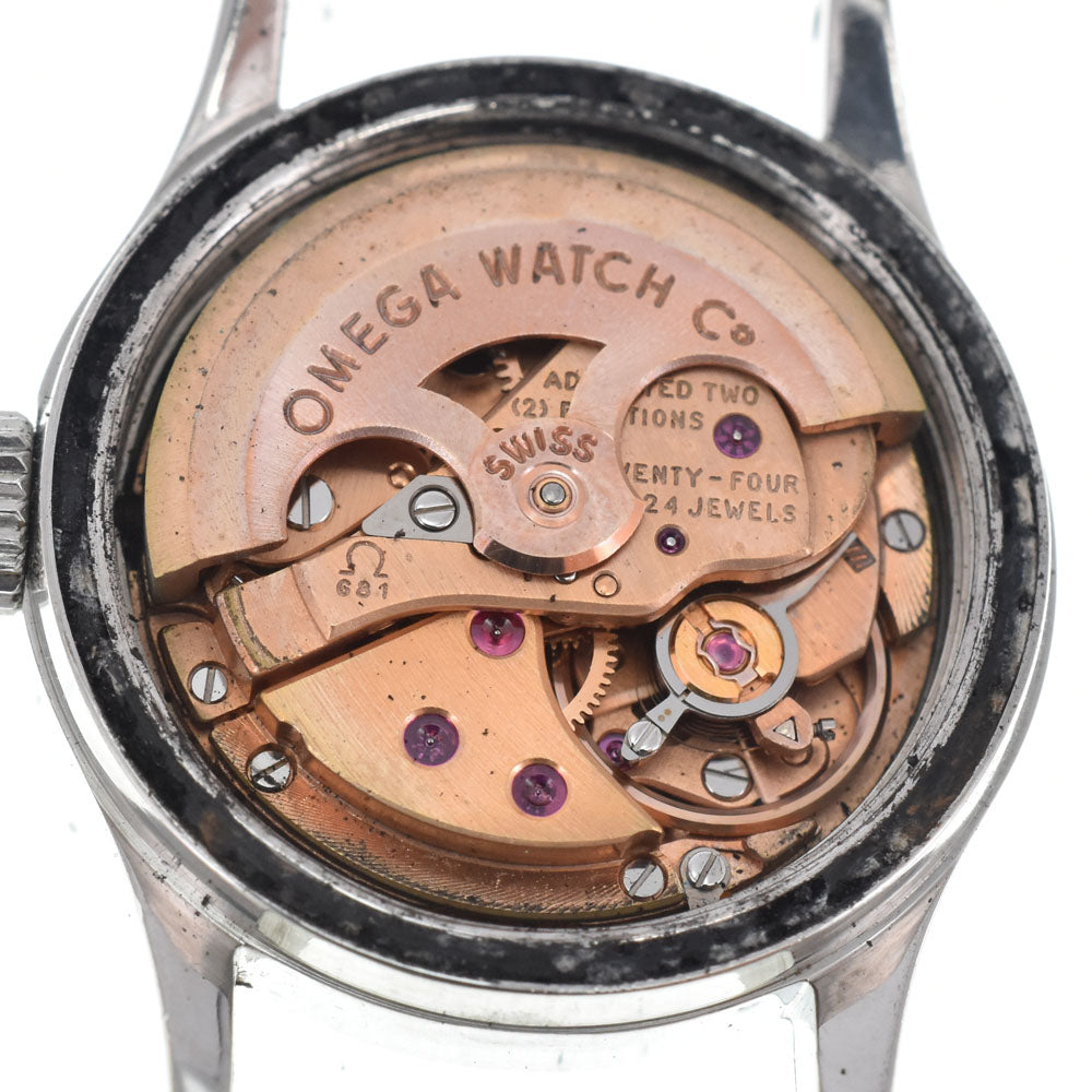 OMEGA Geneva 566.021 vintage Date Cal.681 Silver Dial Automatic Ladies
 Watch C#146755