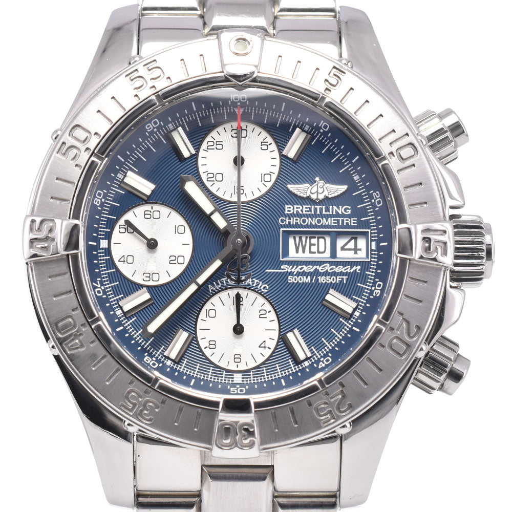 with paper BREITLING Super Ocean A13340 Blue / White Dial Automatic Men's
 Watch C#146759