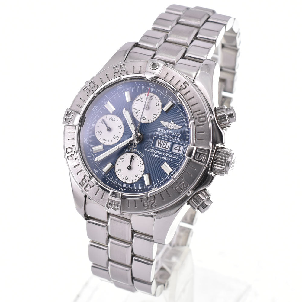 with paper BREITLING Super Ocean A13340 Blue / White Dial Automatic Men's
 Watch C#146759