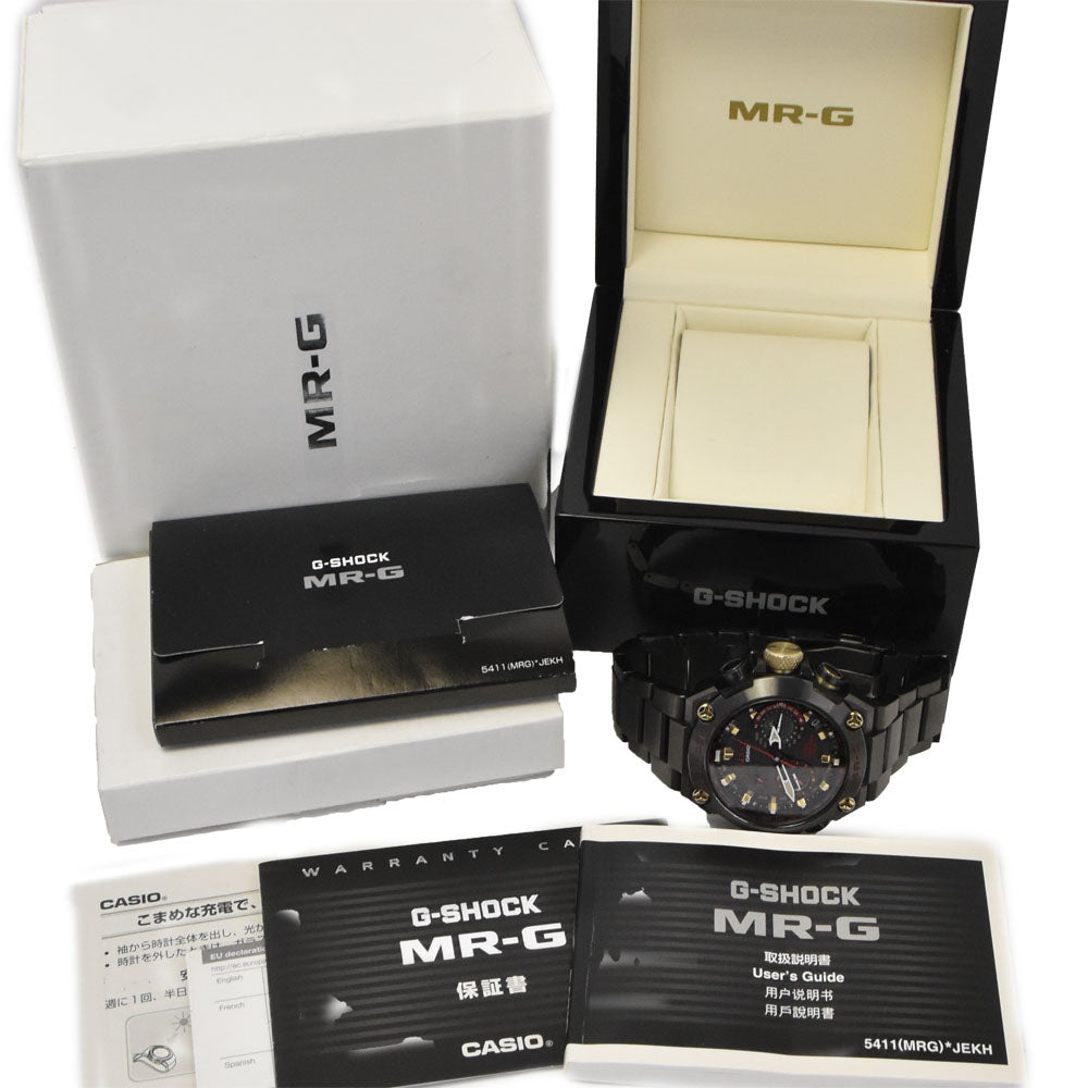 with paper CASIO MR-G MRG-G1000B-1A4JR Red armor gray Dial GPS Solar Men's
 Watch B#146760