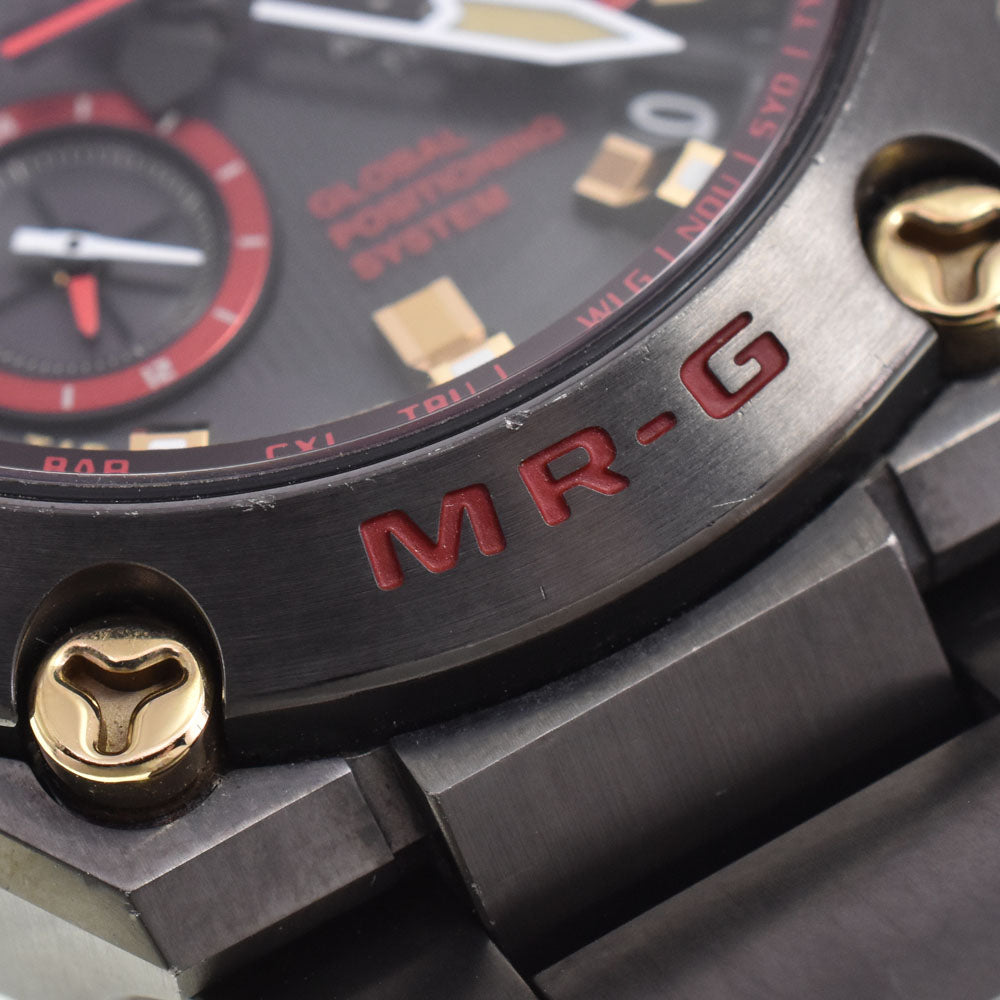 with paper CASIO MR-G MRG-G1000B-1A4JR Red armor gray Dial GPS Solar Men's
 Watch B#146760