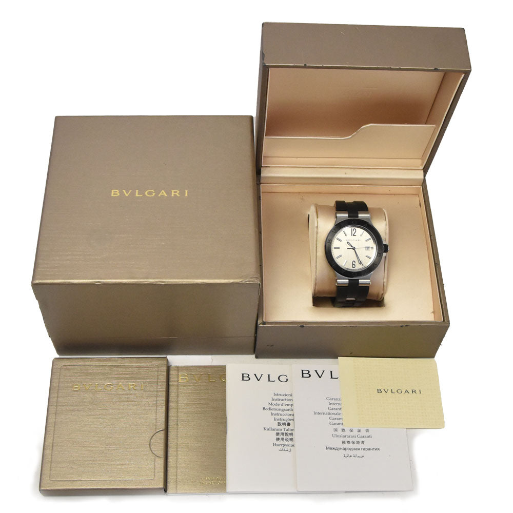 with paper BVLGARI Diagono DG42SC Silver Dial Automatic Men's
 Watch B#146769