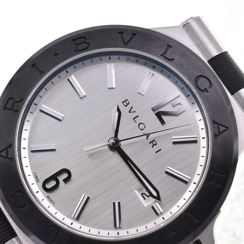 with paper BVLGARI Diagono DG42SC Silver Dial Automatic Men's
 Watch B#146769