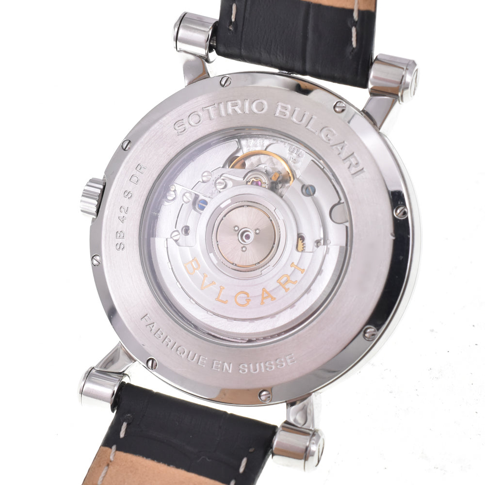 with paper BVLGARI Sotirio SB42SDR Retrograde black Dial Automatic Men's
 Watch D#146771