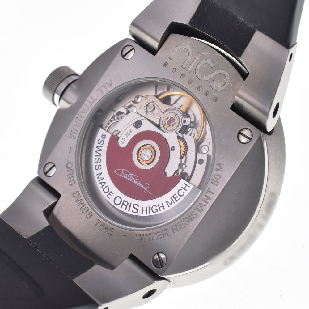 with paper ORIS Nico Rosberg 7586 Limited item black Dial Automatic Men's
 Watch J#146779