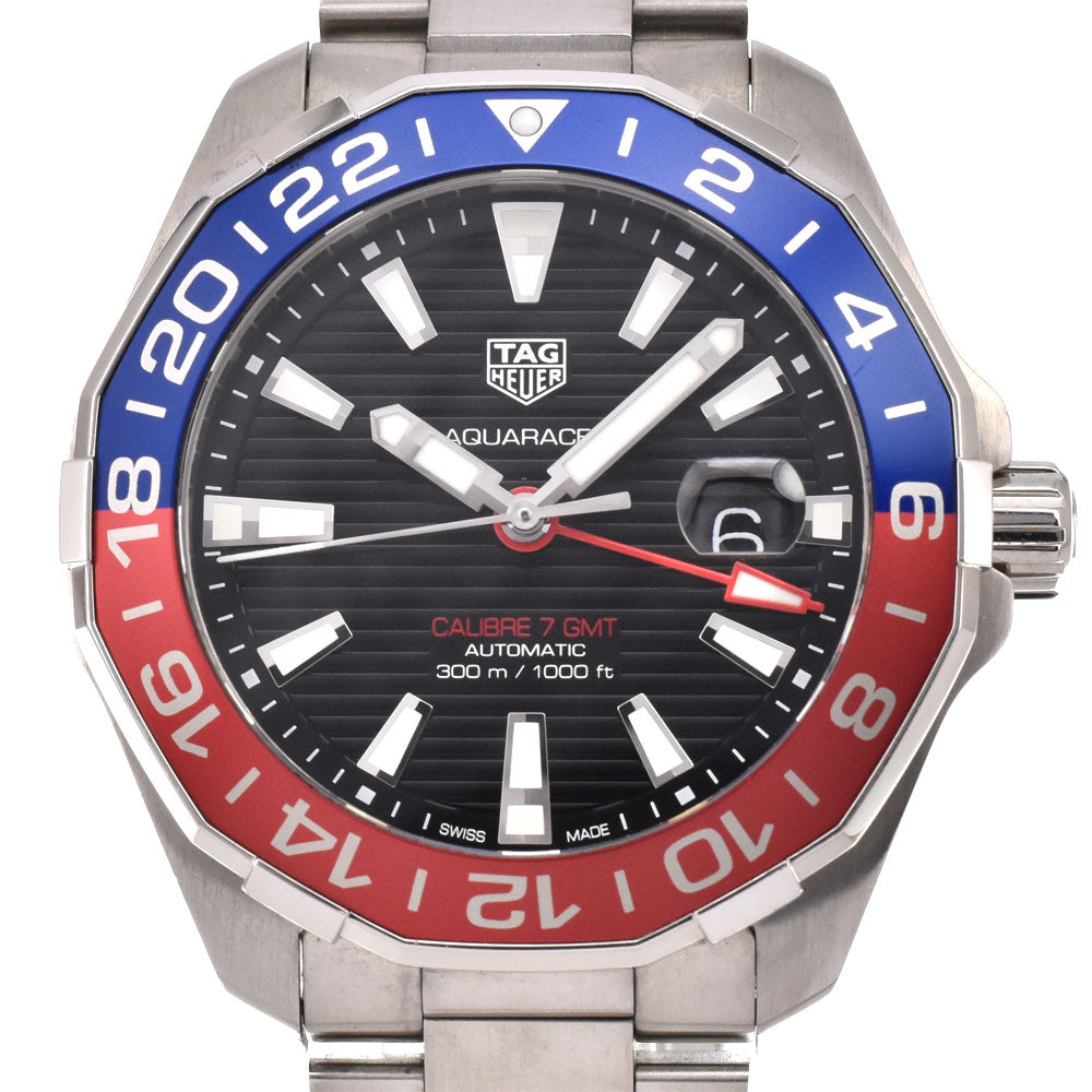 TAG HEUER Aqua racer WAY201F Caliber 7 GMT black Dial Automatic Men's
 Watch C#146785