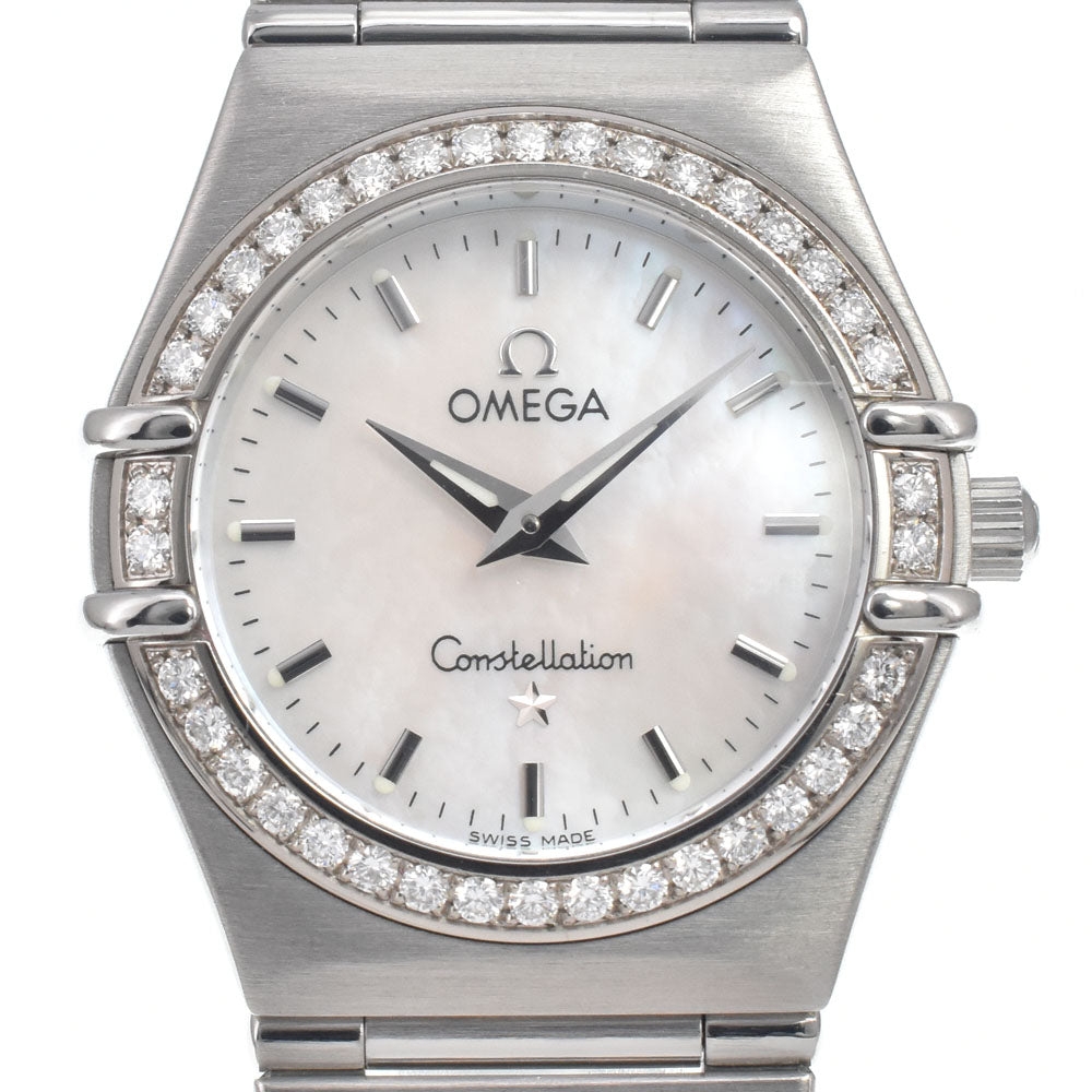 OMEGA Constellation 1476.71 Diamond Bezel White shell Dial Quartz Ladies
 Watch D#146789