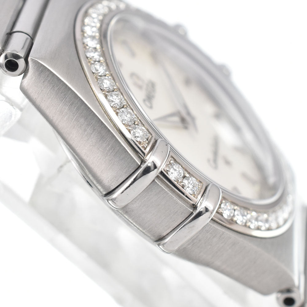 OMEGA Constellation 1476.71 Diamond Bezel White shell Dial Quartz Ladies
 Watch D#146789
