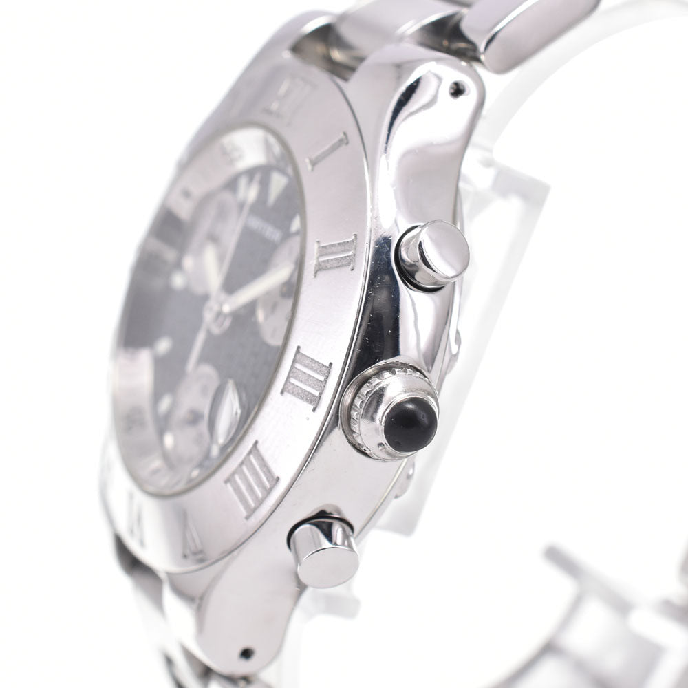 CARTIER Must21 CHRONOSCAPH W10172T2 Chronograph Date black Dial Quartz Men's
 Watch E#146790