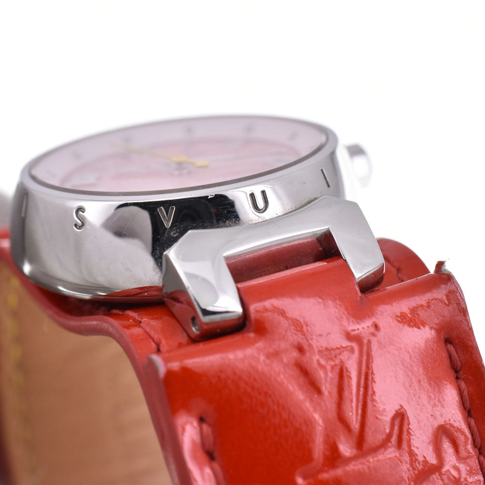 with paper LOUIS VUITTON Tambour Q1216 Pink shell Dial Quartz Ladies
 Watch C#146792
