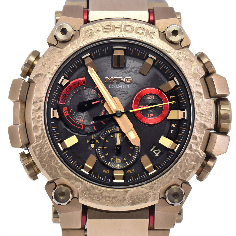 with paper CASIO G-SHOCK MT-G MTG-B3000CX moon rabbit black Dial Radio Sync Solar Men's
 Watch C#146793