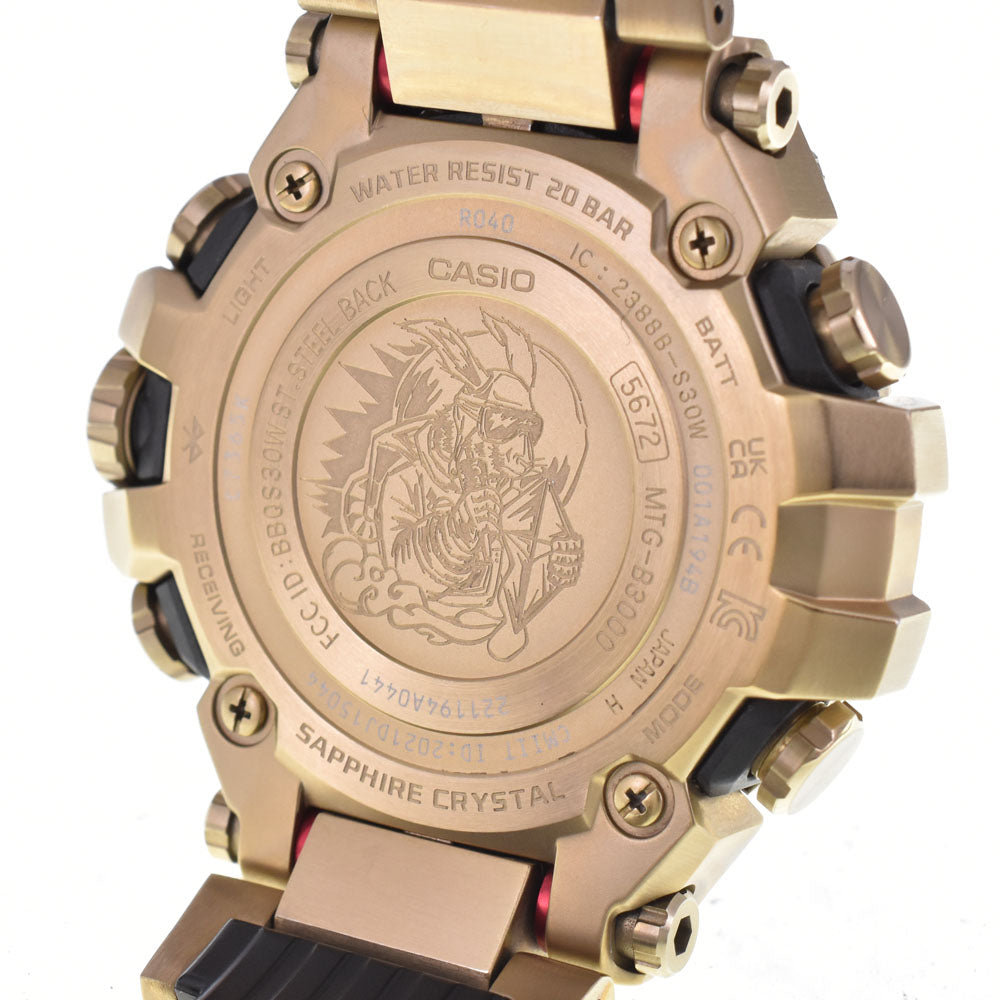 with paper CASIO G-SHOCK MT-G MTG-B3000CX moon rabbit black Dial Radio Sync Solar Men's
 Watch C#146793