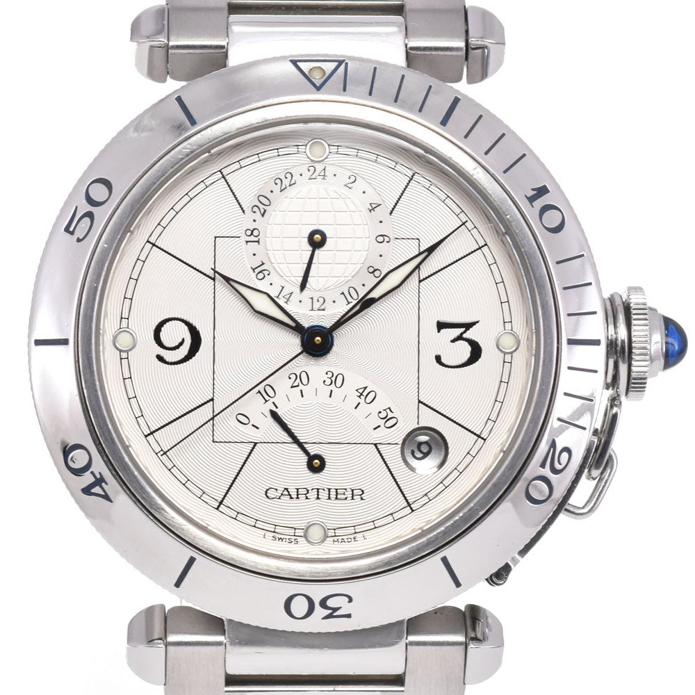 CARTIER Pasha de Cartier W31037H3 Silver Dial Automatic Men's
 Watch D#146795