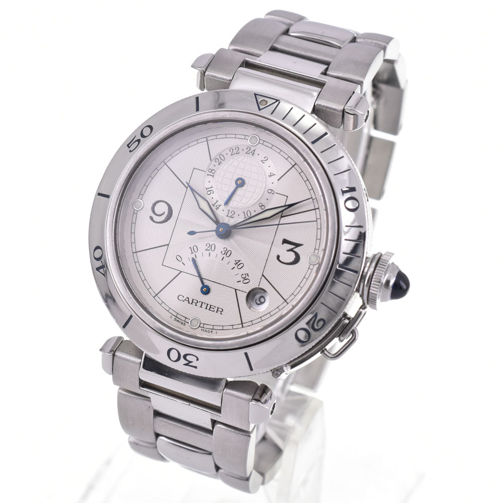 CARTIER Pasha de Cartier W31037H3 Silver Dial Automatic Men's
 Watch D#146795