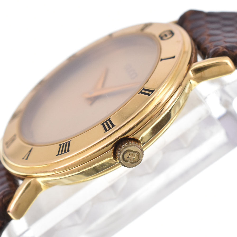 GUCCI 3000.2.L Gold Plated / Leather gold Dial Quartz Ladies
 Watch E#146800