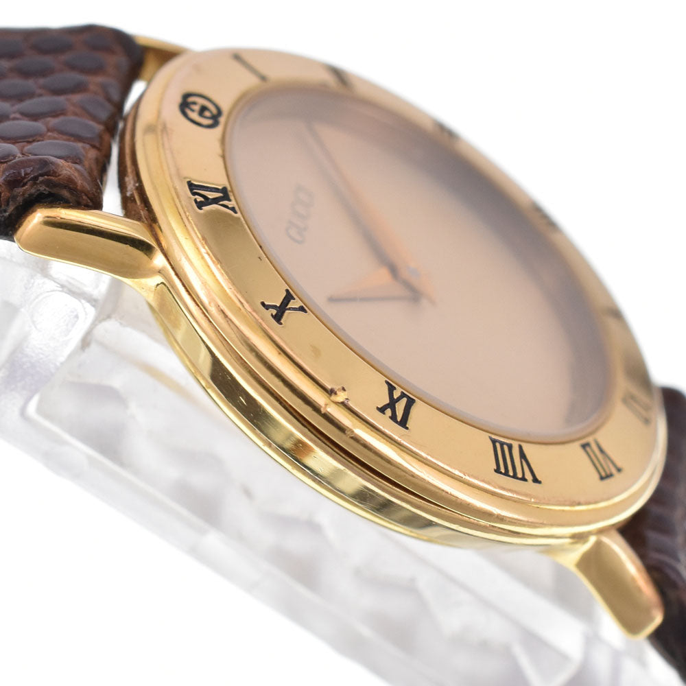 GUCCI 3000.2.L Gold Plated / Leather gold Dial Quartz Ladies
 Watch E#146800