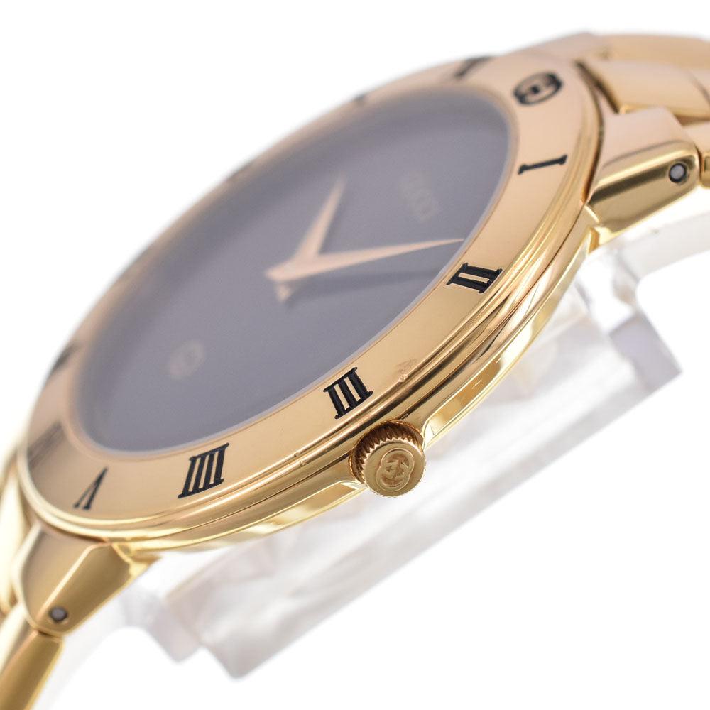 GUCCI 3300M Gold Plated black Dial Quartz Men's
 Watch E#146801