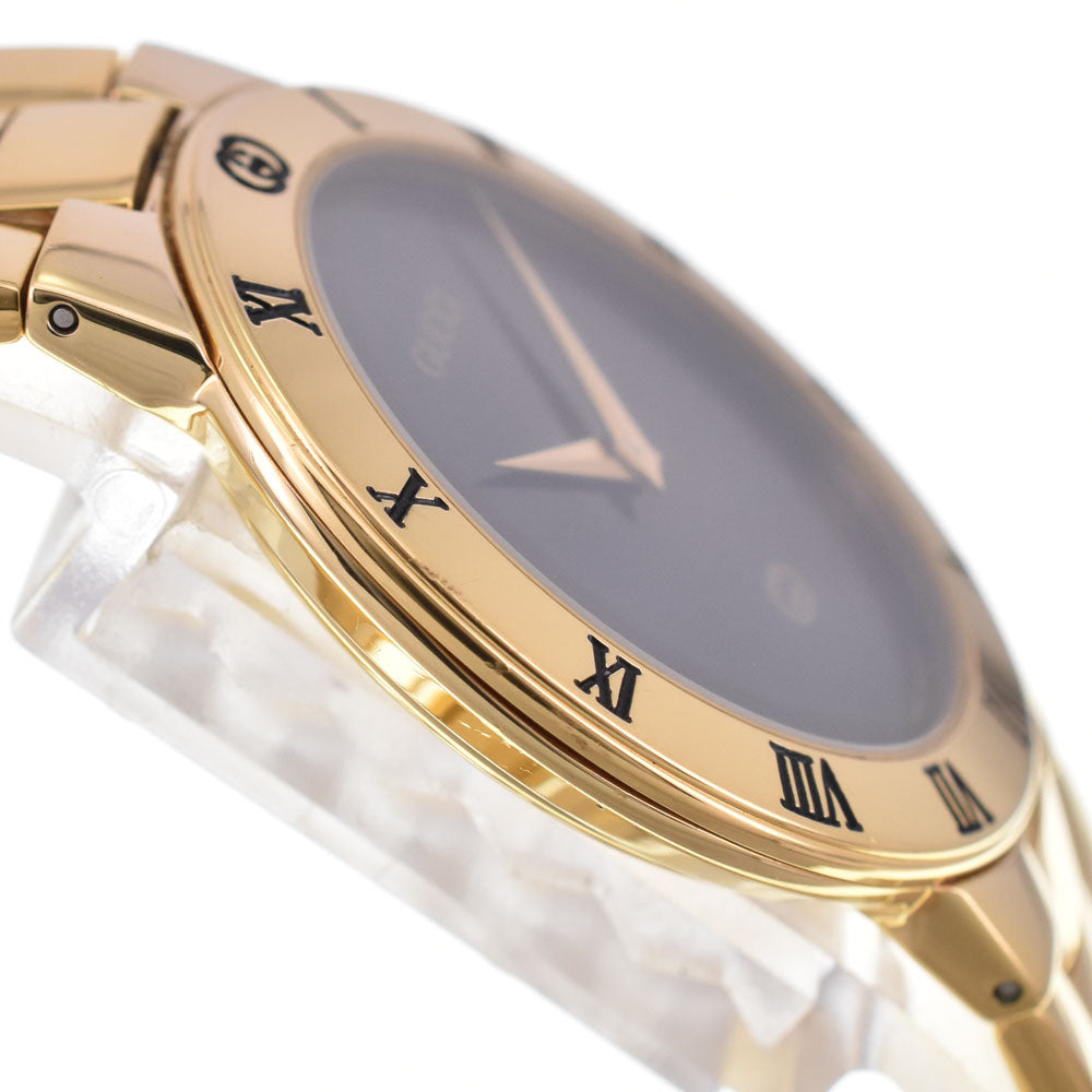 GUCCI 3300M Gold Plated black Dial Quartz Men's
 Watch E#146801