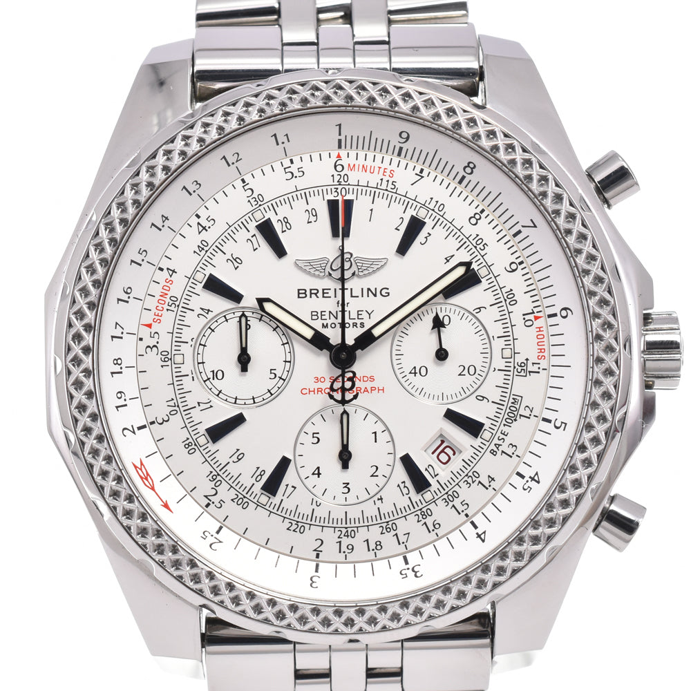 with paper BREITLING Bentley Motors A25362 Chronograph Silver Dial Automatic Men's
 Watch D#146806