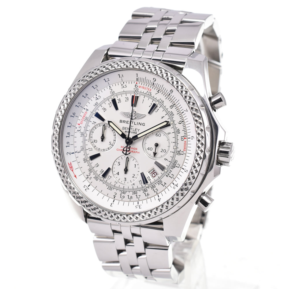 with paper BREITLING Bentley Motors A25362 Chronograph Silver Dial Automatic Men's
 Watch D#146806