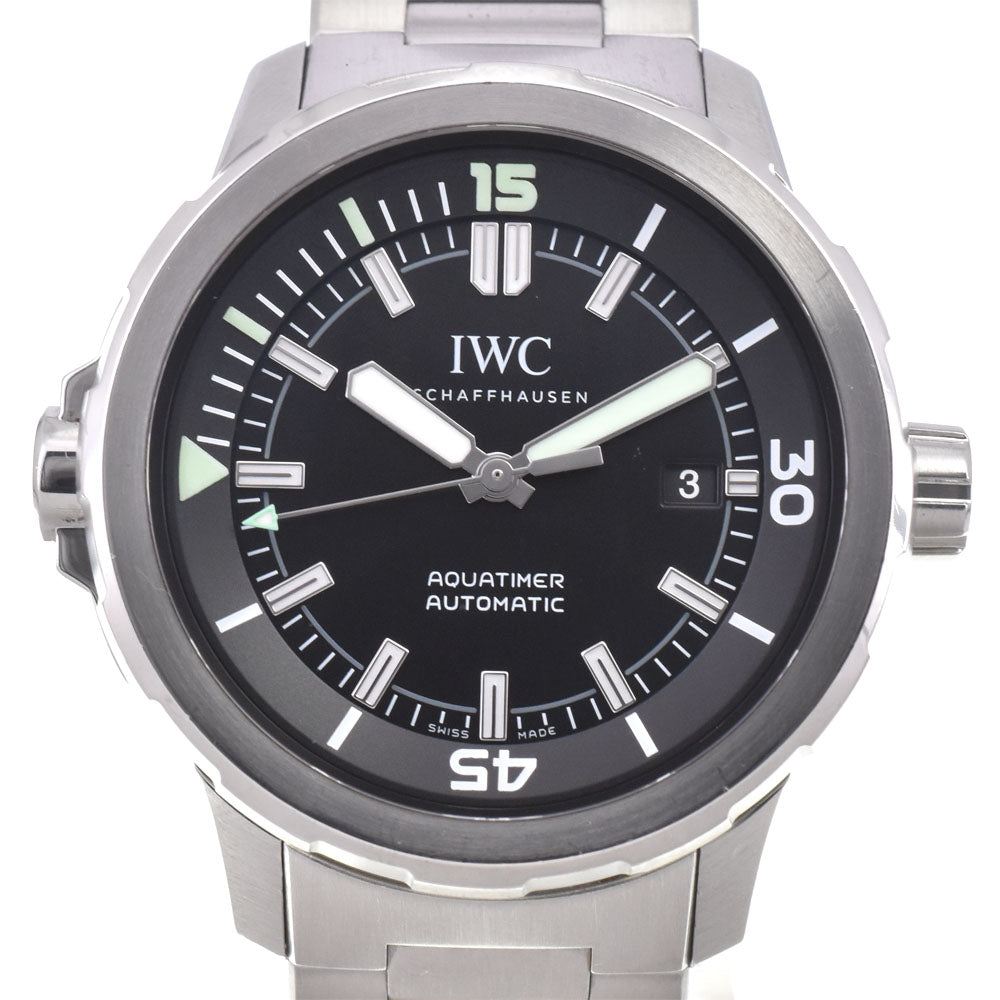 with paper IWC SCHAFFHAUSEN Aqua timer IW329002 black Dial Automatic Men's
 Watch C#146808