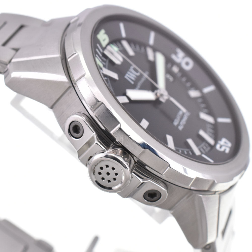 with paper IWC SCHAFFHAUSEN Aqua timer IW329002 black Dial Automatic Men's
 Watch C#146808