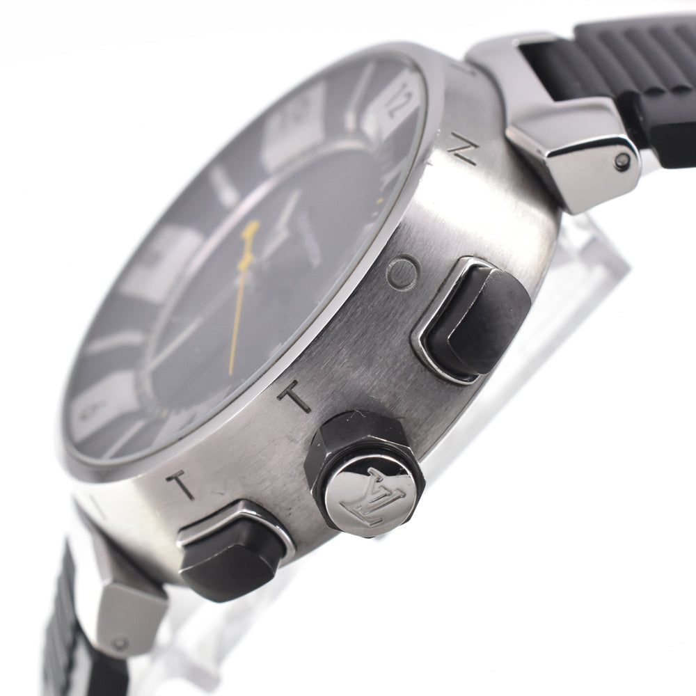 LOUIS VUITTON Tambour in black Q118F Analog&Digital black Dial Quartz Men's
 Watch I#146813