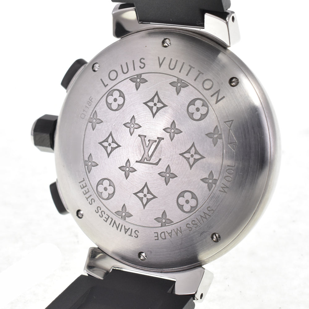 LOUIS VUITTON Tambour in black Q118F Analog&Digital black Dial Quartz Men's
 Watch I#146813
