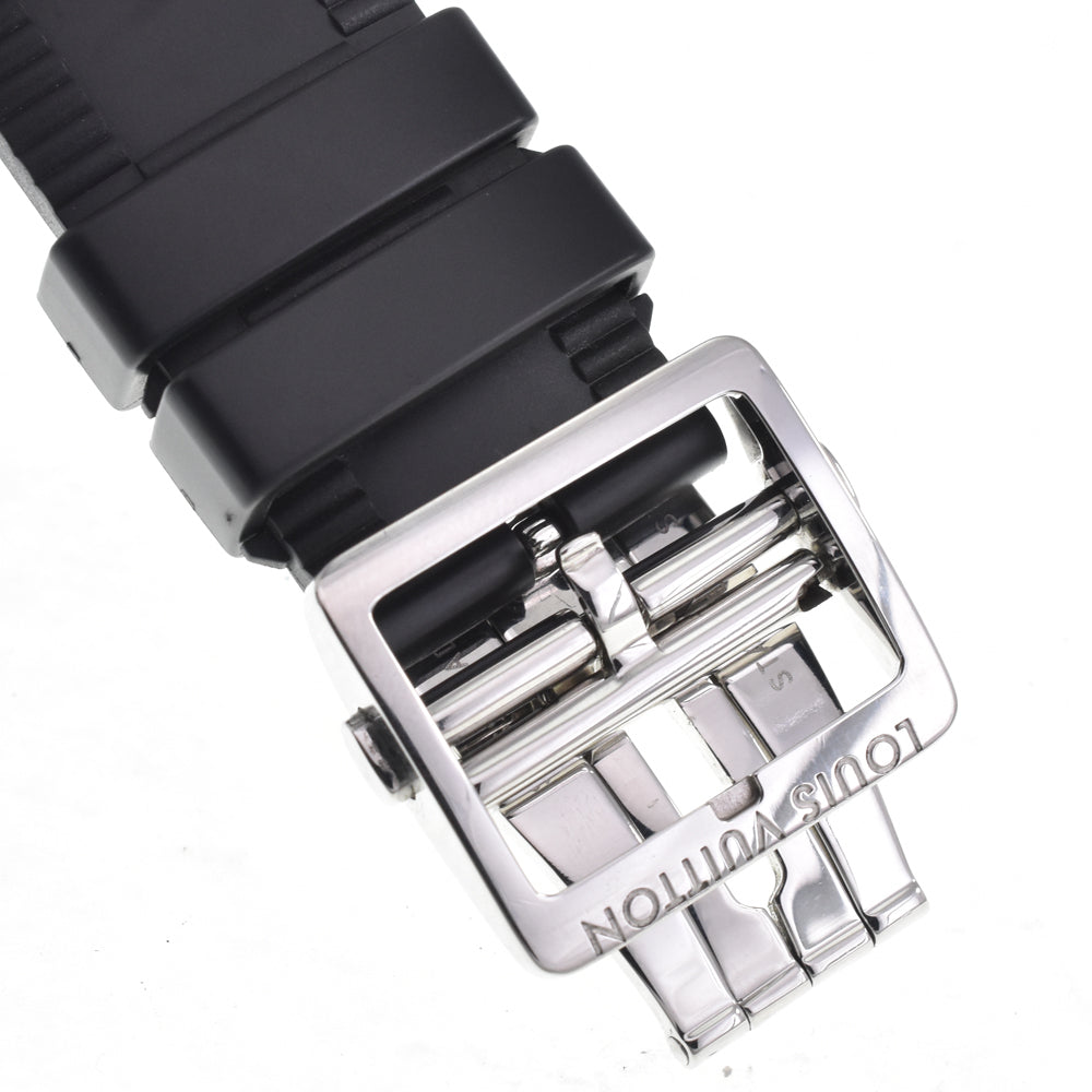 LOUIS VUITTON Tambour in black Q118F Analog&Digital black Dial Quartz Men's
 Watch I#146813