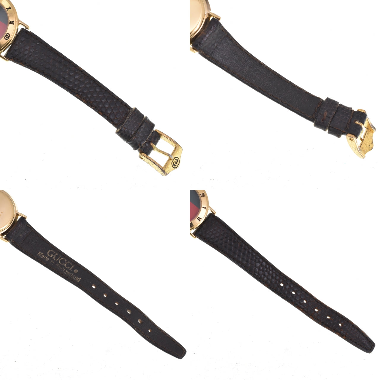 GUCCI 3000L Gold Plated Red / green Dial Quartz Ladies
 Watch D#146820