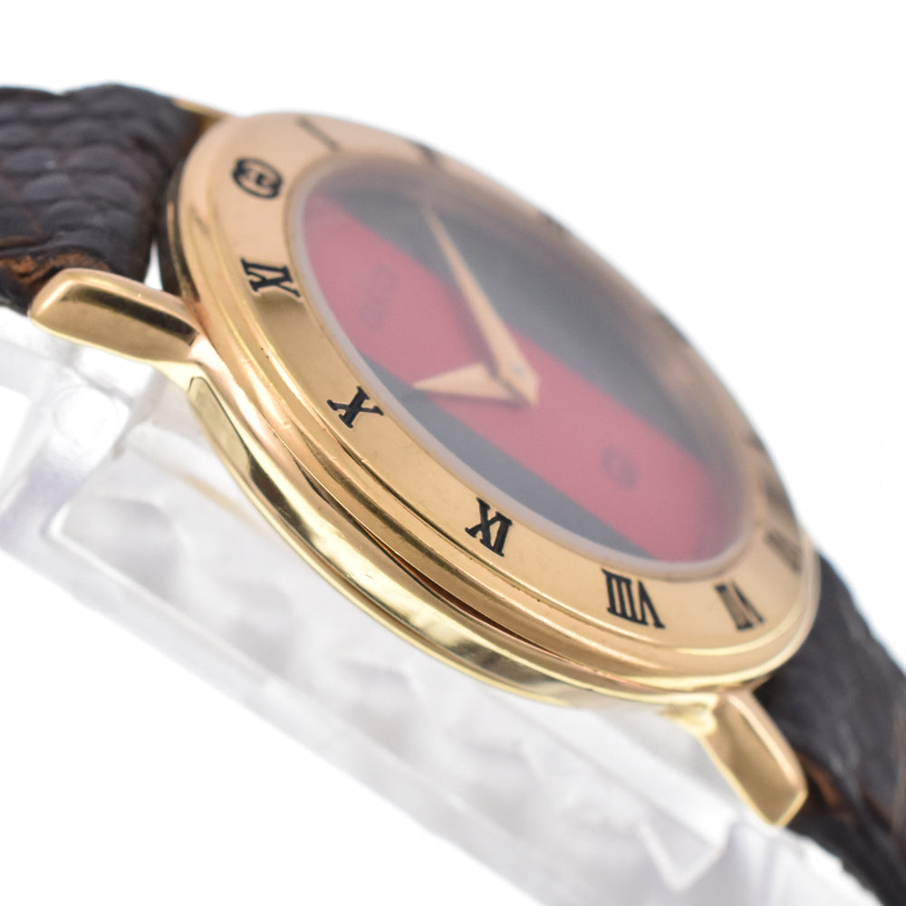 GUCCI 3000L Gold Plated Red / green Dial Quartz Ladies
 Watch D#146820