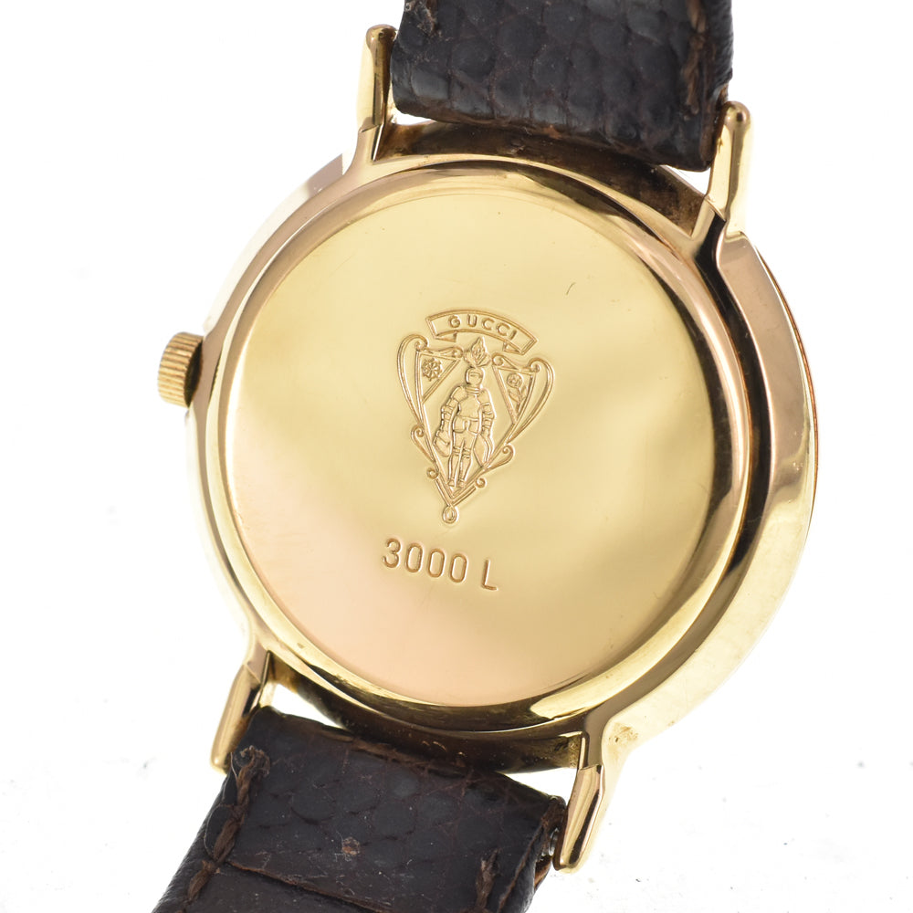GUCCI 3000L Gold Plated Red / green Dial Quartz Ladies
 Watch D#146820