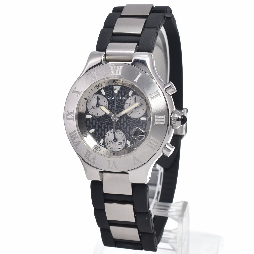 CARTIER CHRONOSCAPH21 W10125U2 Chronograph black Dial Quartz Men's
 Watch N#146833