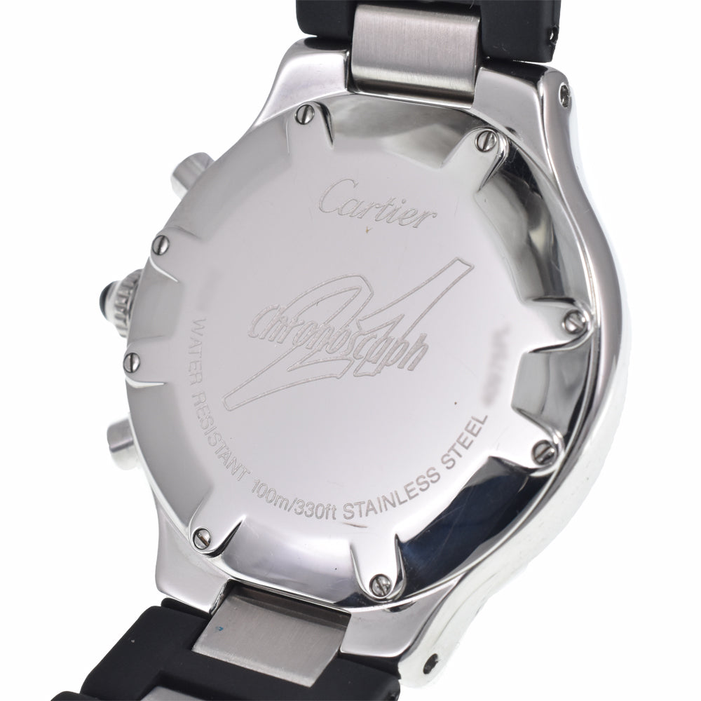 CARTIER CHRONOSCAPH21 W10125U2 Chronograph black Dial Quartz Men's
 Watch N#146833