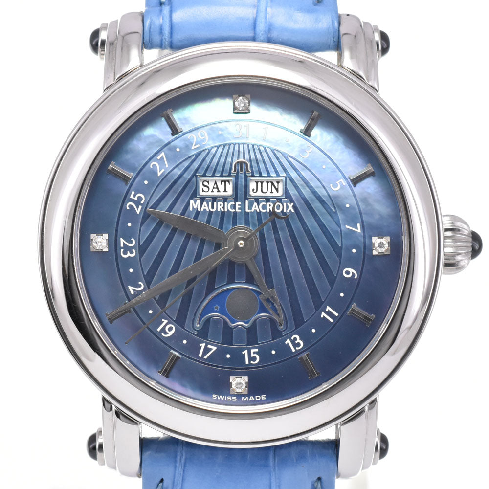 MAURICE LACROIX Masterpiece Moon Phase 4PDiamond Blue shell Dial Automatic Ladies
 Watch B#146835