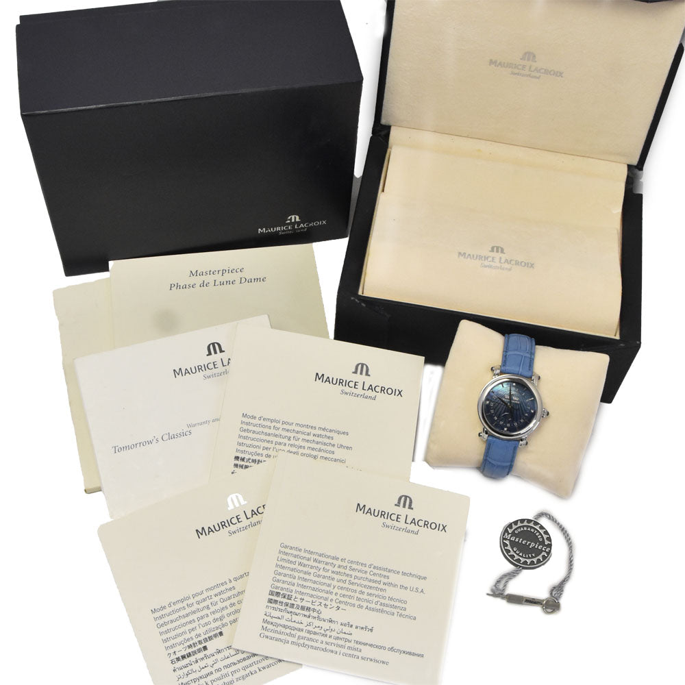 MAURICE LACROIX Masterpiece Moon Phase 4PDiamond Blue shell Dial Automatic Ladies
 Watch B#146835
