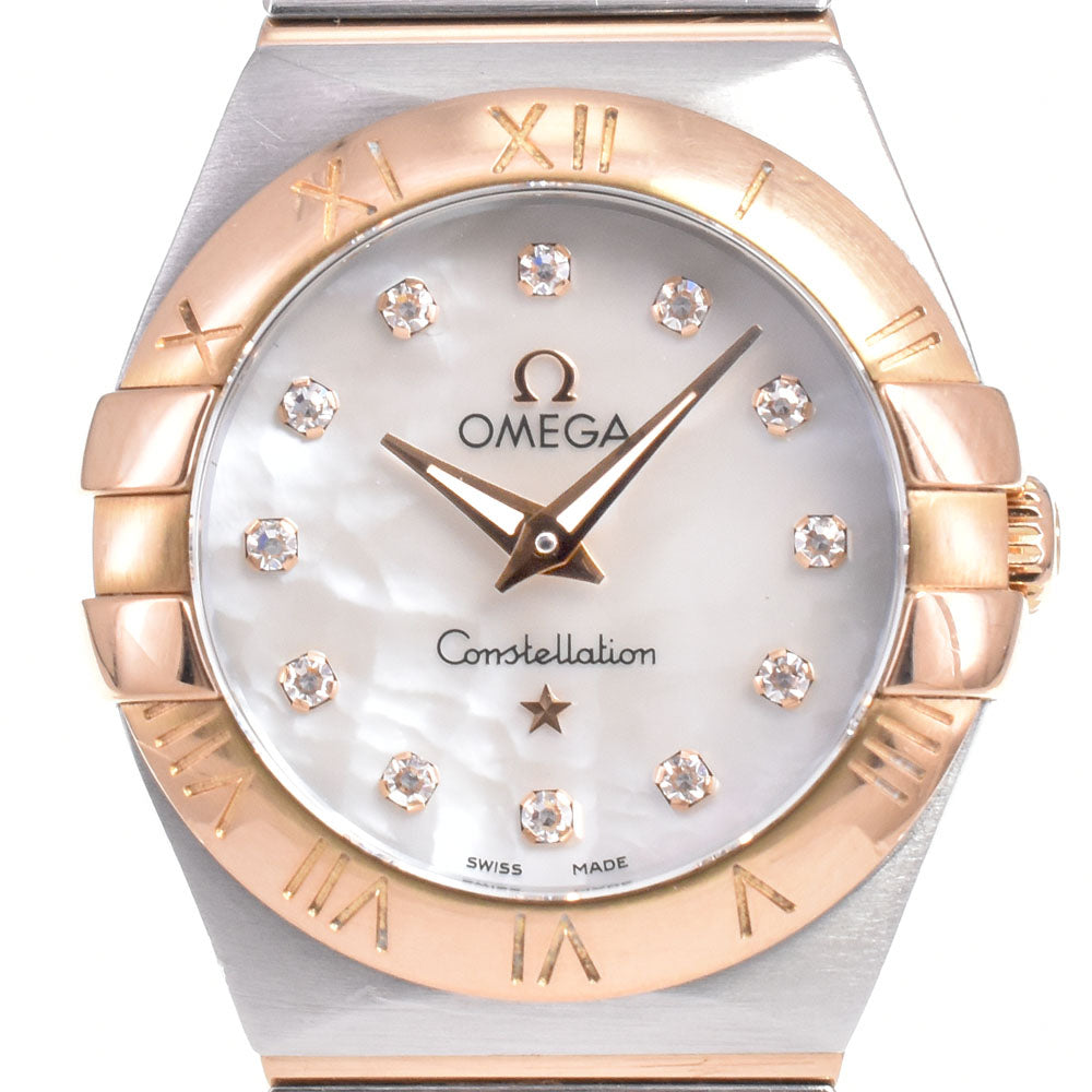 with paper OMEGA Constellation 123.20.24.60.55.001 12P diamond White shell Dial Quartz Ladies
 Watch C#146836