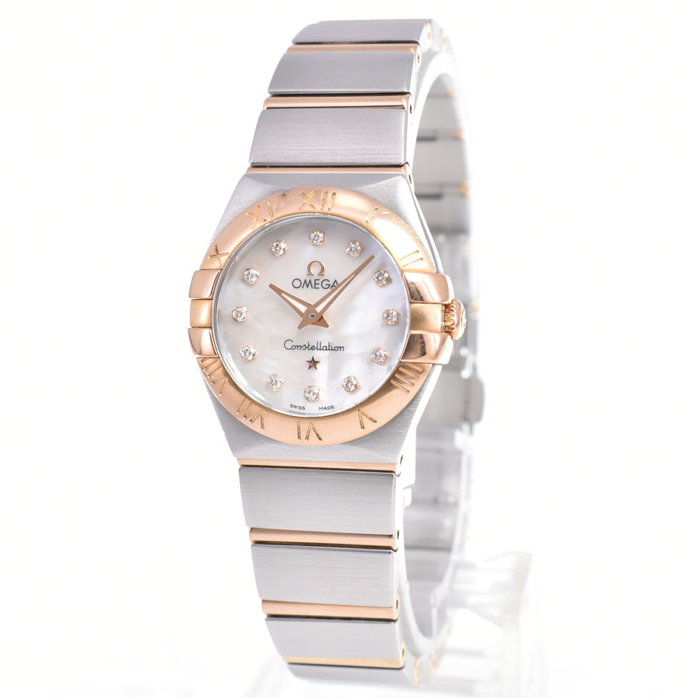 with paper OMEGA Constellation 123.20.24.60.55.001 12P diamond White shell Dial Quartz Ladies
 Watch C#146836