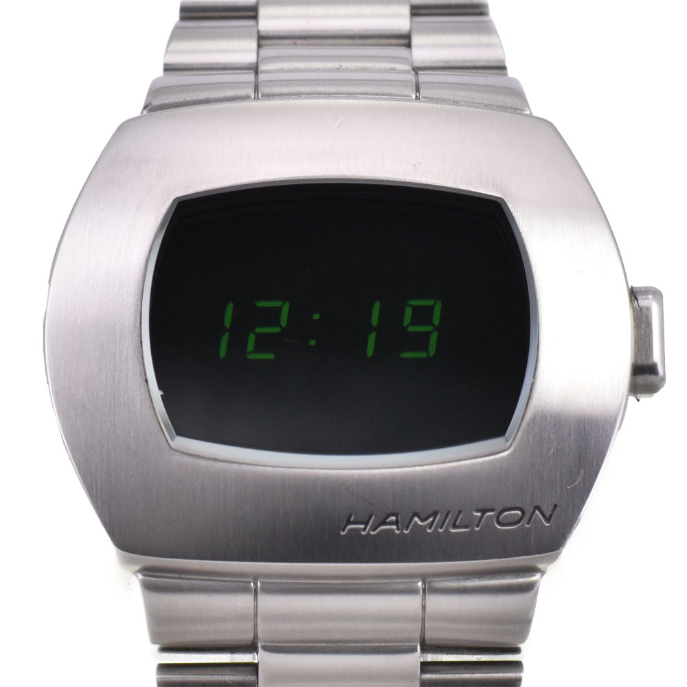 with paper HAMILTON American Classic PSR H52414131(H524140) LCD / black Dial Quartz Men's
 Watch C#146839