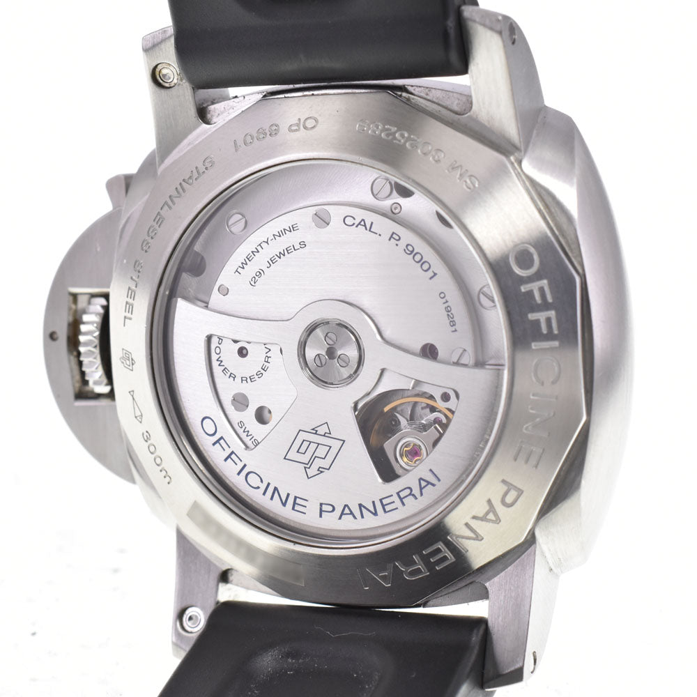 PANERAI Luminor 3 Days GMT PAM00320 see-through back black Dial Automatic Men's
 Watch B#146841
