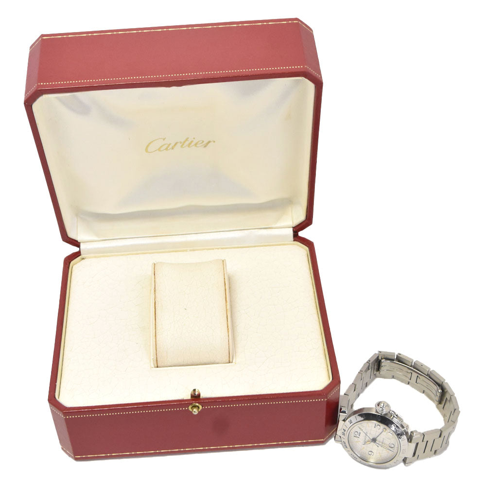 CARTIER Pasha C Meridian GMT W31029M7 Date Silver Dial Automatic Unisex
 Watch K#146850
