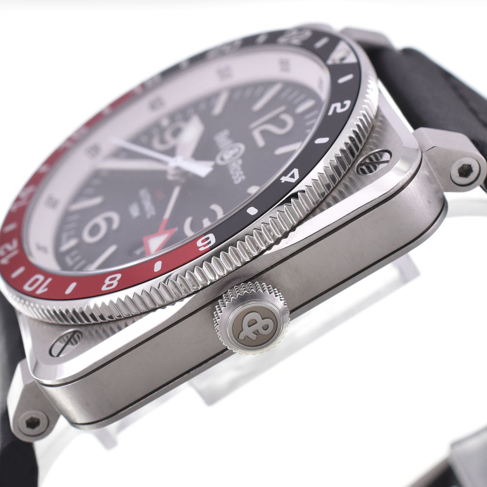 with paper Bell＆Ross BR03 GMT BLACK BR0393-BL-ST/SCA Turnbell black Dial Automatic Men's
 Watch C#146855