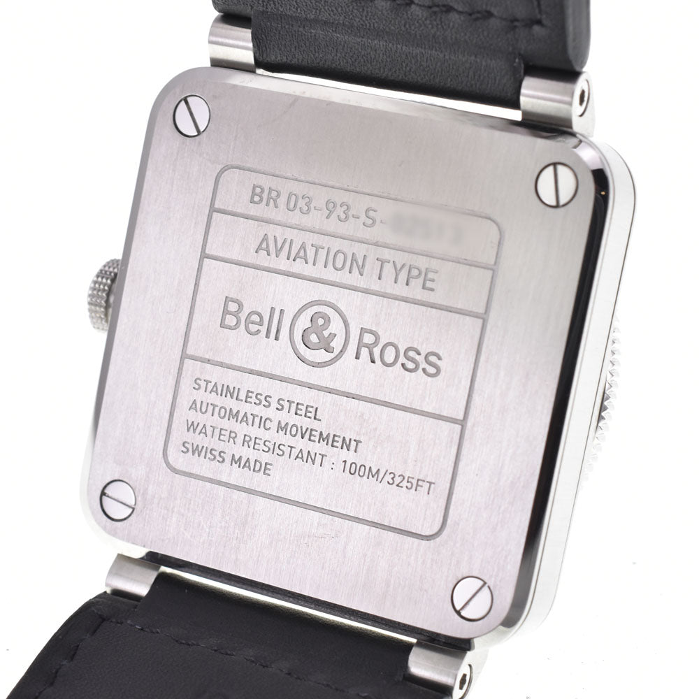 with paper Bell＆Ross BR03 GMT BLACK BR0393-BL-ST/SCA Turnbell black Dial Automatic Men's
 Watch C#146855