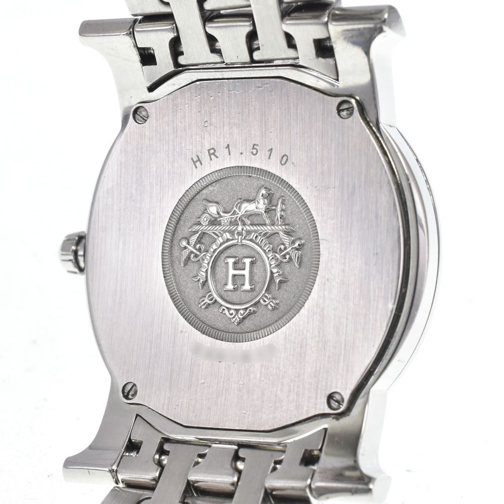HERMES H watch Rondo HR1.510 Date Silver Dial Quartz Ladies
 Watch H#146865
