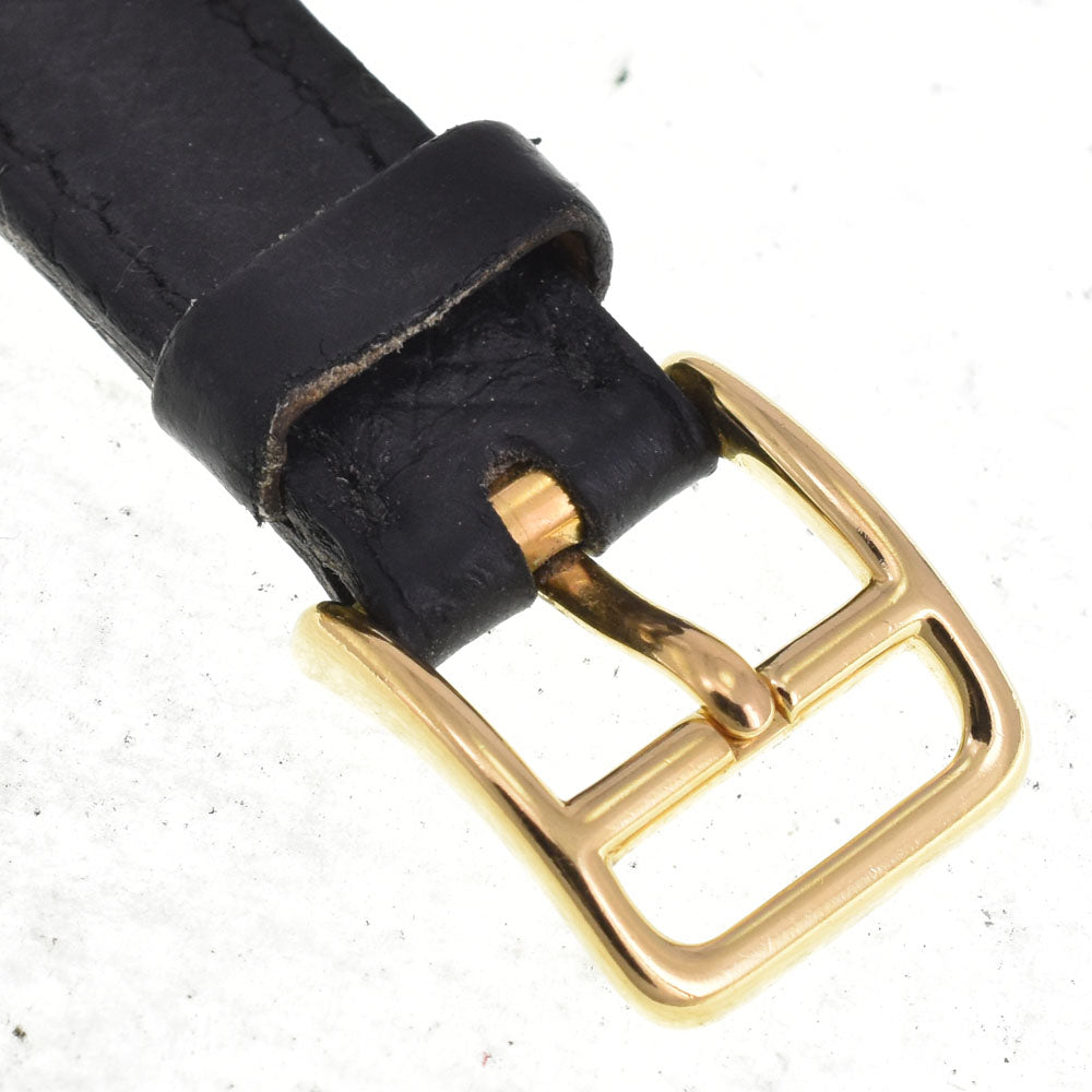 HERMES Kelly watch Gold Plated / Leather black Dial Quartz Ladies
 Watch G#146874