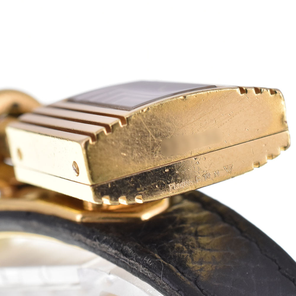 HERMES Kelly watch Gold Plated / Leather black Dial Quartz Ladies
 Watch G#146874